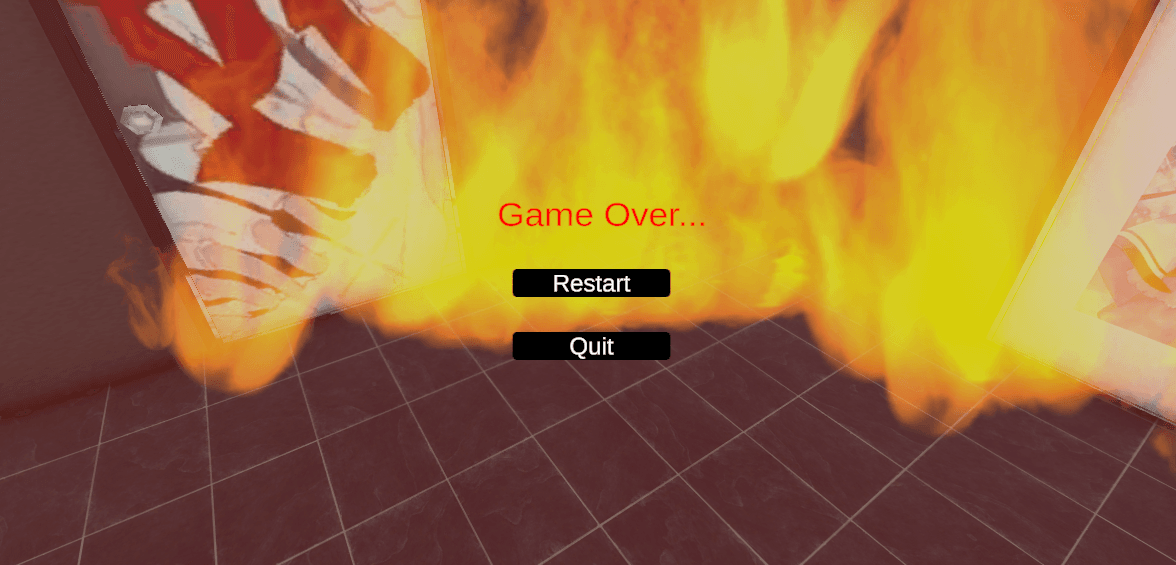 Border Door Game - Game Over Screen